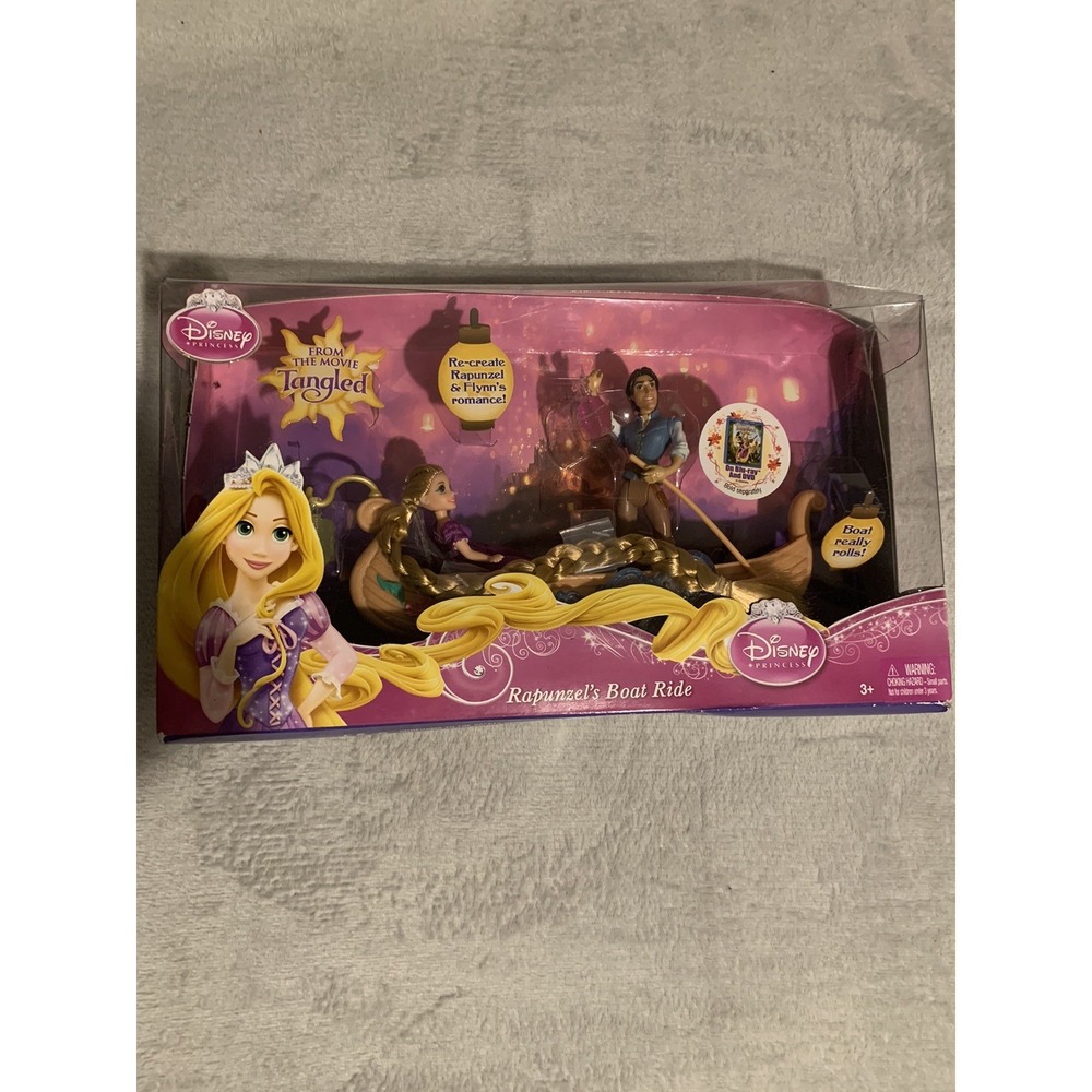HTF 2010 Disney Rapunzel's Boat Ride w/ Flynn Rider NEW RETIRED Tangled Dolls